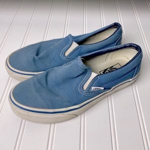 Vans Classic Blue Canvas Slip Ons